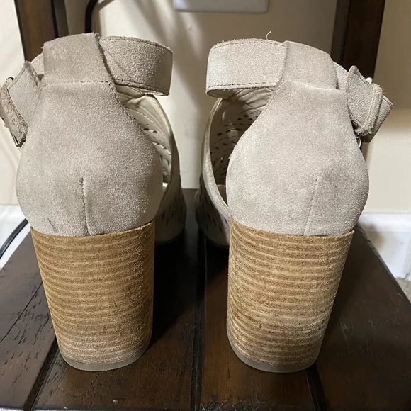 Marc Fisher Geela Sand Suede Heels - Picture 6 of 6